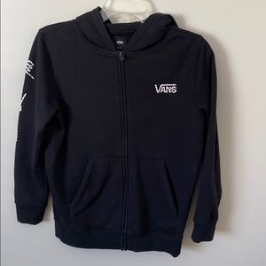 VANS black zip up hoodie